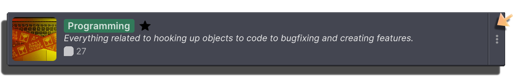 In the Unity Asset DevTasks, To hide a topic, click on the menu button on the right and click hide.